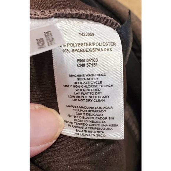 ANDREW Marc Taupe Pull On Super Soft Stretch Faux Suede Polyester Spandex  Large - Picture 7 of 7